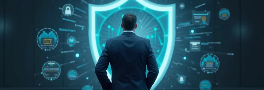 Illustration symbolique de la protection du patrimoine personnel d'un dirigeant face à une caution bancaire