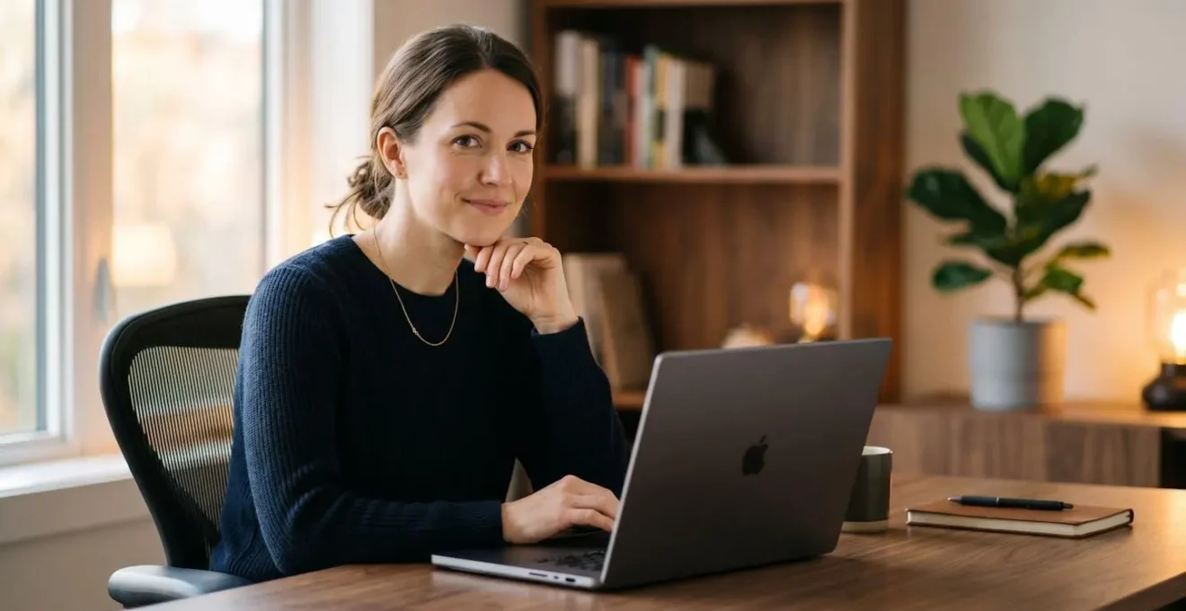 Professionnel consultant un service juridique en ligne dans un environnement sécurisé et discret